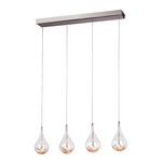 Beaded Drop Linear Pendant