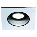 LEDR210 4 IN 12W Very Wide Beam Adj Square Trim Black Reflec