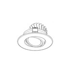 LEDG325 3.5 Inch 12W Wide Beam Double Gimbal Ring Trim