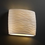 Wide Oval Flush Wall Sconce