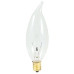 CA10 Flame Candelabra Base 40W 120V