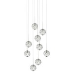 Bubble Ball 9 Light Suspension