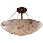 Alabaster Rocks Semi Flush Mount W/ Cylindrical Finials