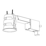 RELED300U1 3.5 Inch 12W Non-IC Remodel Housing