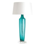 Wilhelmina Aqua Ribbed Lamp