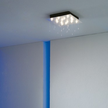 Crystal Rain Square Ceiling Mount