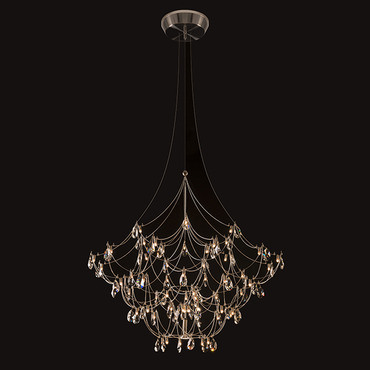 Crystal Galaxy Chandelier W / Downlight