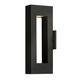 Atlantis Exterior Wall Sconce - Satin Black / Etched Glass