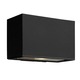 Atlantis Up/Down Exterior Wall Sconce - Satin Black / Etched Glass