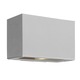 Atlantis Up/Down Exterior Wall Sconce - Titanium / Etched Glass