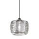 Damasco SP C Pendant - Satin Nickel / Transparent