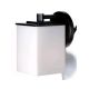 Midnight Square Outdoor Wall Sconce - Black / Etched White Opal Midnight Square Outdoor Wall Sconce - Black / Etched White Opal