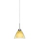 Dome-SI Pendant - Satin Nickel / Amber