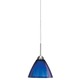 Dome-SI Pendant - Satin Nickel / Blue