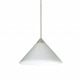 Kona Adjustable Pendant - Satin Nickel / White