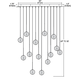 Bubble Ball 14 Light Linear Suspension -  / 