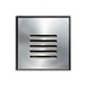 Step Lite Louver Square Exterior Recessed Fixture - Stainless Steel / 
