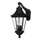 Senator 22 Inch Exterior Wall Sconce - Black / Clear Senator 22 Inch Exterior Wall Sconce - Black / Clear