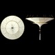 Scheherazade 2 Tier Plain Suspension - Brass / Ivory Plain