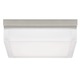Boxie Ceiling Flush Mount - Satin Nickel / White