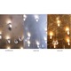 Crystal Rain Rectangular Ceiling Mount - Platinum Leaf / Crystal