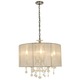 Crystal Veil Chandelier - Chrome / White