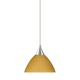 XP Domi Pendant - Satin Nickel / Amber XP Domi Pendant - Satin Nickel / Amber