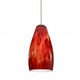 XP Karli Pendant - Satin Nickel / Garnet