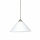 XP Kona Pendant - Satin Nickel / White XP Kona Pendant - Satin Nickel / White