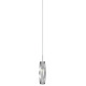 FJ Rombi Pendant - Satin Nickel / Clear
