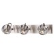 Spy 3 Light Wall Sconce - Satin Nickel / Clear