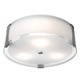Tara Ceiling Flush Mount - Brushed Steel / Opal