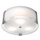 Tara Ceiling Flush Mount - Brushed Steel / Opal