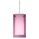 RXL Pahu LED Pendant - Satin Nickel / Transparent Amethyst/Opal