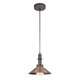 Bridge Small Pendant - Textured Rustic Bronze / Waxed Natural Copper