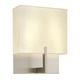 Staffa Wall Sconce - Satin Nickel / Natural Linen Staffa Wall Sconce - Satin Nickel / Natural Linen