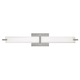 Metro Bath Bar - Satin Nickel / White Acrylic