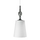 Kiev Large Pendant - Satin Nickel / White / Smoke Kiev Large Pendant - Satin Nickel / White / Smoke