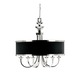 Tuxedo 6 Light Single Shade Chandelier - Silver / Black