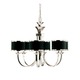 Tuxedo 6 Light Chandelier - Silver / Black Tuxedo 6 Light Chandelier - Silver / Black