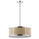 Butler Pendant - Polished Chrome / Coarse Cream Linen