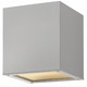 Kube Outdoor Ceiling Flush Mount - Titanium / Etched Glass