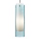 Echo Grande Pendant - Satin Nickel / Aquamarine