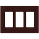 Claro 3 Gang Wall Plate - Brown Claro 3 Gang Wall Plate - Brown /