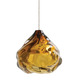 FJ Happy Kiss Pendant - Antique Bronze / Amber