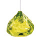 FJ Happy Kiss Pendant - Satin Nickel / Lime Green