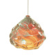 FJ Happy Kiss Pendant - Satin Nickel / Gold Topaz