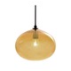 Ellipse Bubble Pendant - Dark Bronze / Black Cord / Gold Topaz