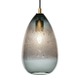 Cone Bubble Pendant - Dark Bronze / Black Cord / Grey