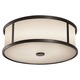 Dakota Outdoor Ceiling Flush Mount - Espresso / White Opal Etched